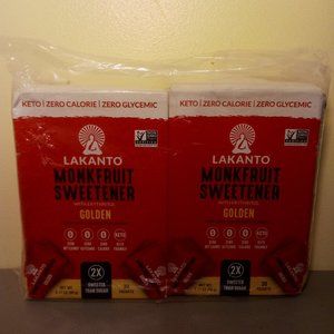Lakanto Monkfruit Natural Sweetener w/ Erythritol Golden 30 Packets (2 p…